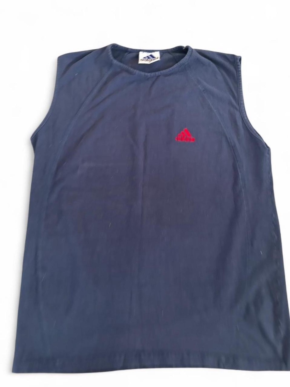 Vintage Y2K Adidas Navy Blue Crewneck Top with Blue Logo